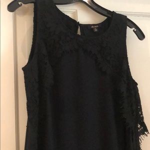 Ella Moss Black Blouse w Lace Detail Medium
